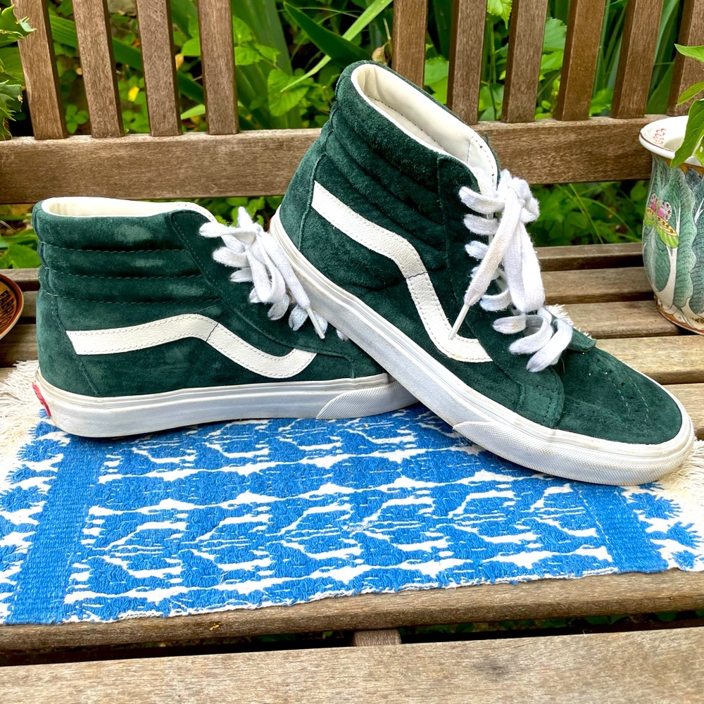 Forest green suede high top Vans🌲🌲🌲